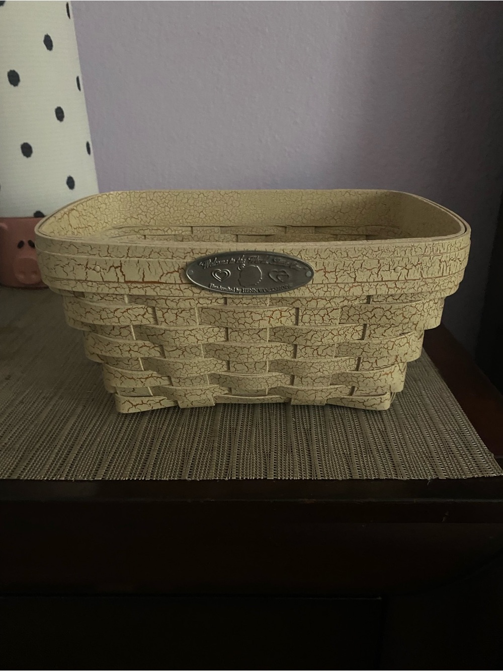 Vintage Henn Workshop Handcrafted Aged Finish Basket by Gerald Henn